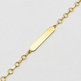 PULSERA IDENTIDAD 13,5CM  T150 /O.ROJO